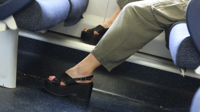 Candid Strong Feet And Sandal Platform Admiration, Dirty Foot Fetish Dreamer Feet