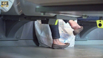 Candid Ballet Flats Dangling, Dirty Bare Heel Soles