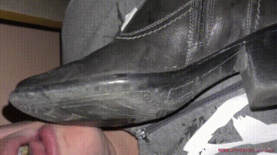 Office Woman Boot Worship And Soles Licking Under Desk