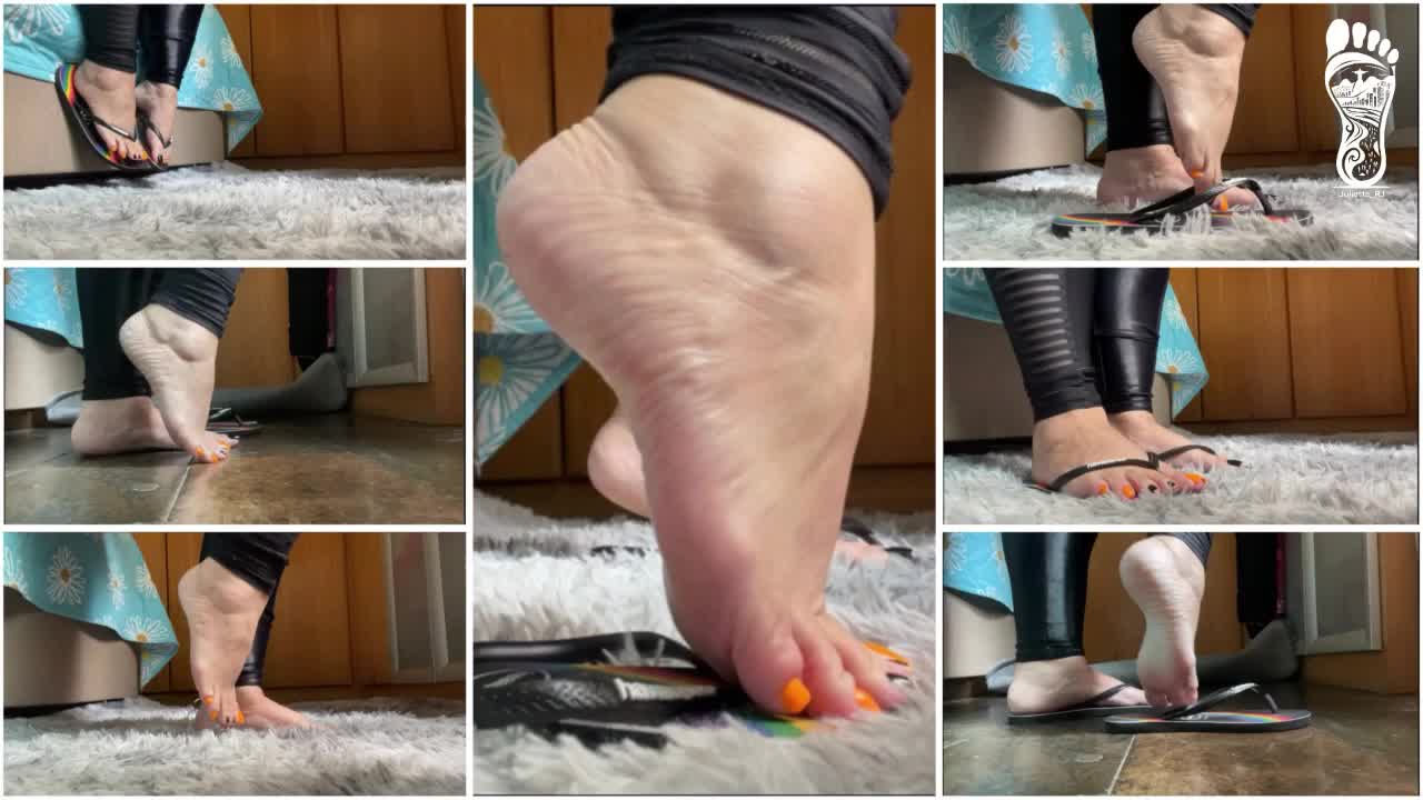 Juliette-Rj Feet Pointing, Flip Flop Dangling And Seducing You- For Mobile Devices Users- Gooning- Foot Fetish- Solo Female- Thick Legs- Feet Pointing- Flip Flops- BBW Feet- Brazilian Goddess- Slow Motion- Floor POV