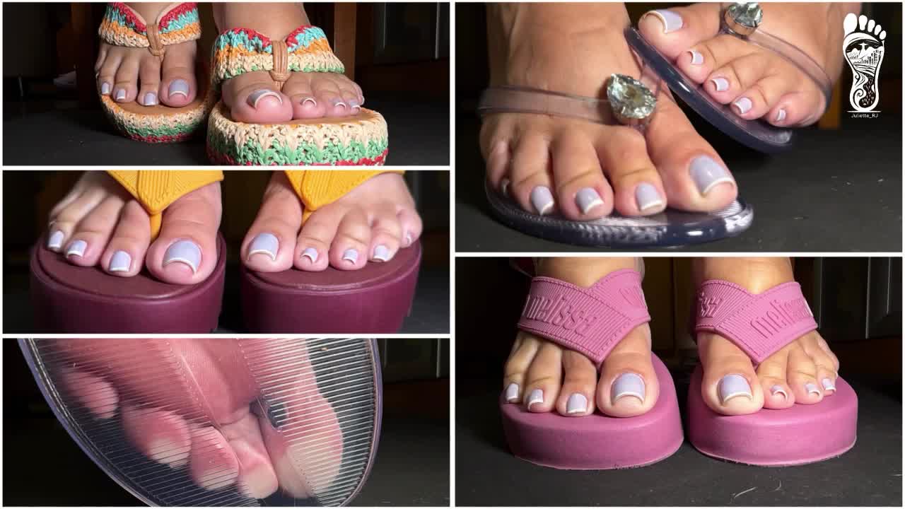 Juliette-Rj Your Foot Fetish Flip Flops Haul Extreme Close Up- For Mobile Devices Users- Foot Fetish- Solo Female- Feet Pointing- Flip Flops- BBW Feet- Brazilian Goddess- Floor POV- Gooning- Wiggiling Toes- Toe Pointing- Wedges