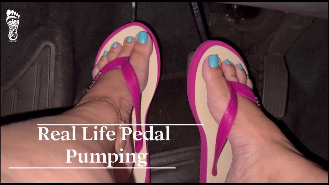 Juliette_Rj Real Life Pedal Pumping In Flip Flops Including Cum Countdown- For Mobile Devices Users- Pedal Pumping- Spanking- BBW Legs- Revvig- Cum Countdown- Foot Fetish- Arched Feet- Driving- Flip Flops