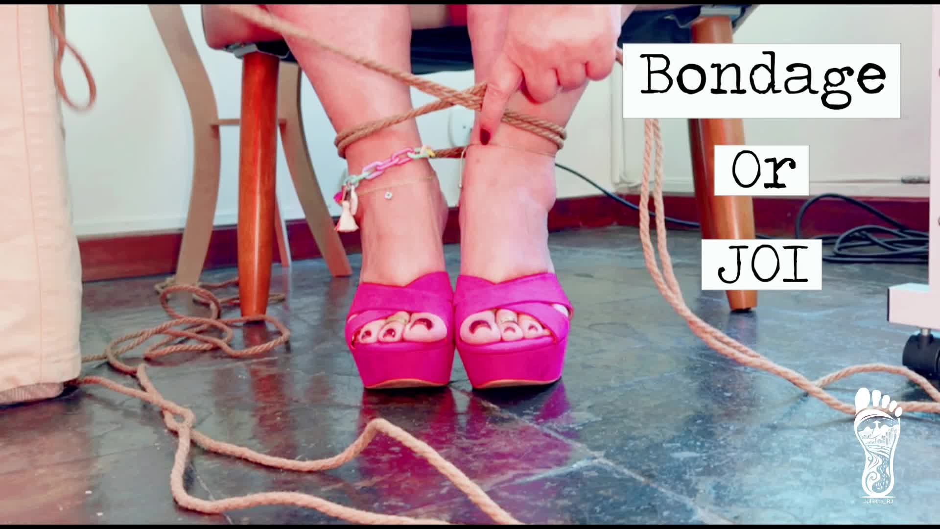 Juliette_Rj High Mules JOI With Some Ankle Bondage- JOI- Solo Female- Bondage- BBW Feet- Foot Fetish- Cum Countdown- Brazilian Queen- Feet JOI- Masturbation- Orgasm- High Heels- Toe Rings- Dangling