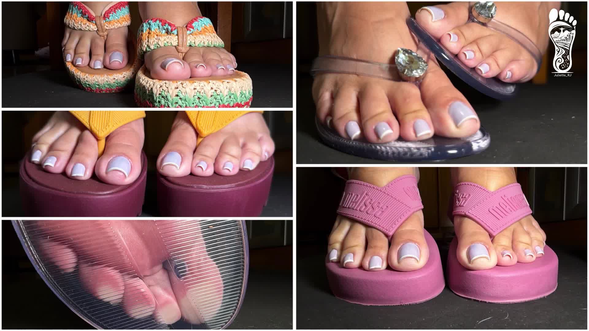 Juliette-Rj Your Foot Fetish Flip Flops Haul Extreme Close Up- Foot Fetish- Solo Female- Feet Pointing- Flip Flops- BBW Feet- Brazilian Goddess- Floor POV- Gooning- Wiggiling Toes- Toe Pointing- Wedges