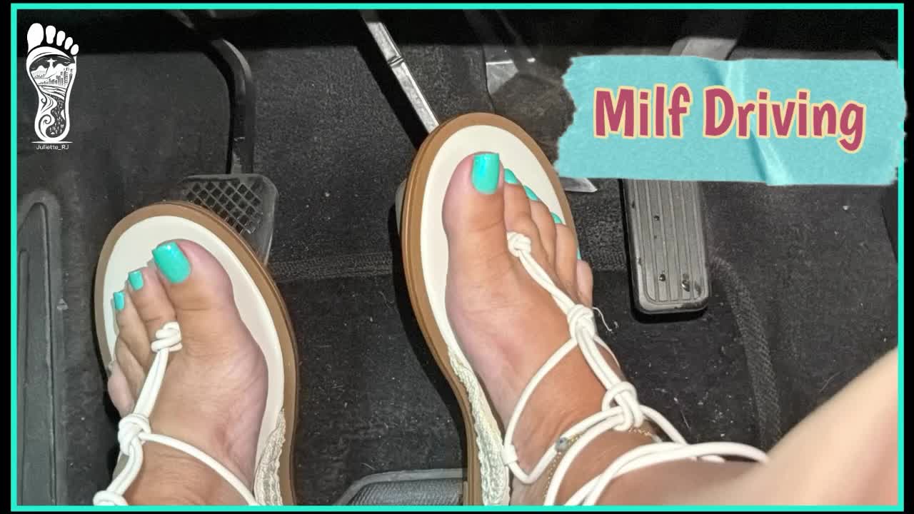 Juliette_Rj Driving Home With Tong Stripes Flats- For Mobile Devices Users- Pedal Pumping- BBW Legs- Revvig- Foot Fetish- Arched Feet- Driving- Brazilian MILF- Hard Dick- Edging- Cum Countdown- Barefoot- Real Life Driving