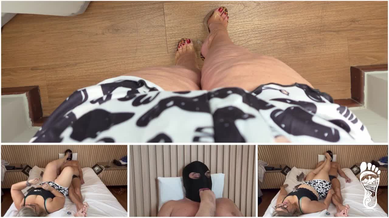 Juliette_Rj Worshiping His Queen In Bed- For Mobile Devices Users- Foot Worship- Toe Sucking- Foot Fetish- Transstep-Parent Heels- Heels Licking- Foot Licking- Toes Sucking- BBW Feet- Mature Feet- BBW Body- Brazilian Goddess- Pj's