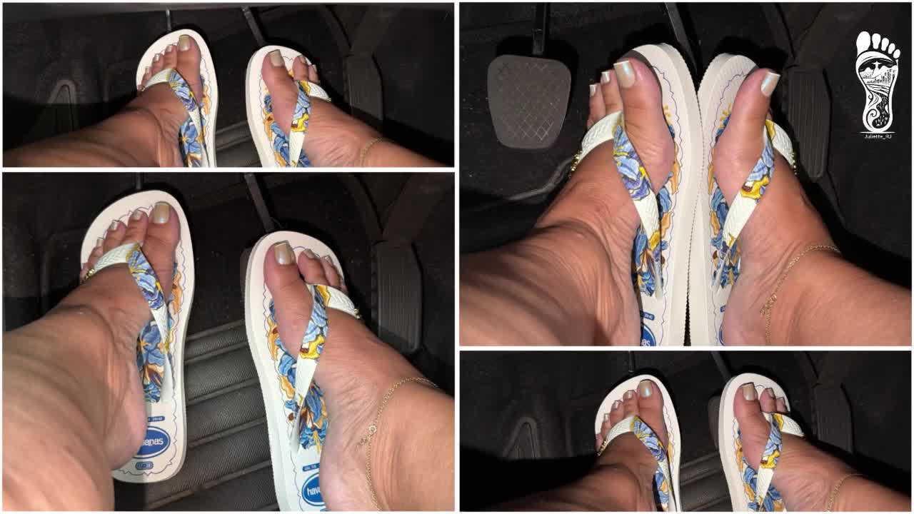 Juliette_Rj New Havaianas Pedal Pumping With Cum Countdown- For Mobile Devices Users- Pedal Pumping- BBW Legs- Revvig- Foot Fetish- Arched Feet- Driving- Brazilian MILF- Havaianas Flip Flops- Hard Dick- Edging- Cum Countdown