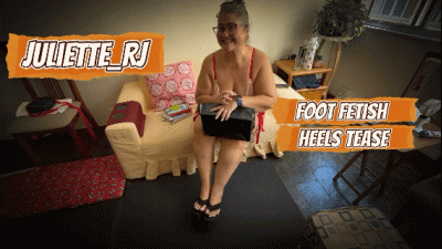 Juliette_Rj Opening Her Valentines Present And Trying The New Red Stilettos For You - Foot Fetish Stilettos Wedge Flip Flops Thick Body Heels Tease Body Tease