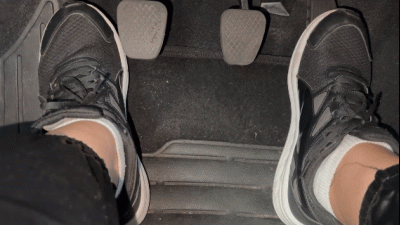 Juliette On A Real Pedal Pumping Revving Sneakers And Barefoot Red Pedicure Long Toenails For Mobile Devices Users Pedal Pumping Driving Barefoot Revving Red Pedicure Long Toenails Feet Fetish Pump Hard Dirty Language JOI