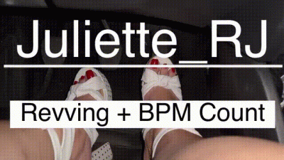 Juliette On A Revving With Bpm Count Clip For Mobile Devices Users Pedal Pumping Revving High Heels Long Toenails Bpm Spin Count Pip Red Nails