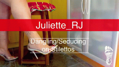 Juliette-Rj Dangling On Sexy Transparent Stiletto Shoes And Perfect Red Nails For Mobile Devices Users Dangling Red Nails BBW Thick Thighs BBW Legs Soles Foot Fetish