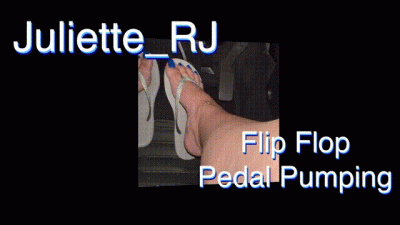 Juliette_Rj Real Life Pedal Pumping On Flip Flops And Blue Nails - Pedal Pumping JOI BBW Legs Dirty Language Revvig Cum Countdown Pump Hard Blue Pedicure