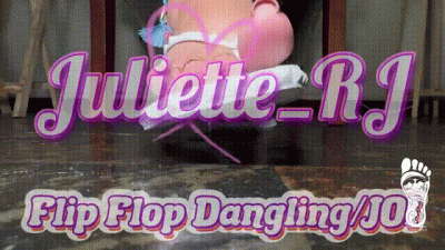 Juliette_Rj Sexy Classic Flip Flop Dangling And JOI For Mobile Device Users Dangling Wiggling Toes JOI Long Toenails JOI Moves Highly Arched Feet Nails Of The Week White Flip Flop Cum Countdown
