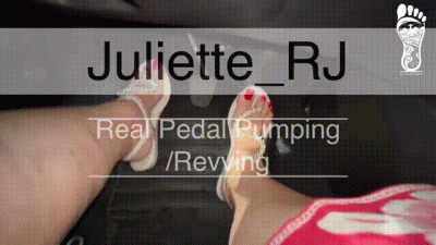 Juliette_Rj Real Life Pedal Pumping Driving On Flats And Red Nails Episode 2 - Pedal Pumping JOI Red Polish BBW Legs Dirty Language Revvig Pump Hard Real Life Driving