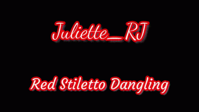 Juliette_Rj Red Stiletto Mules Dangling For You 4K Clip Dangling Foot Fetish Thick Legs BBW