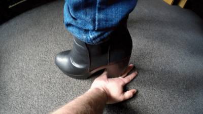 Boot Heel Hand Trample