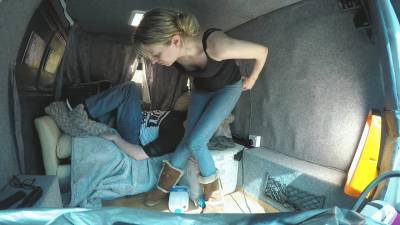 Bare Ass Face Sitting In The Camper