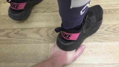 Chelsea's Hand Trampling Sneakers
