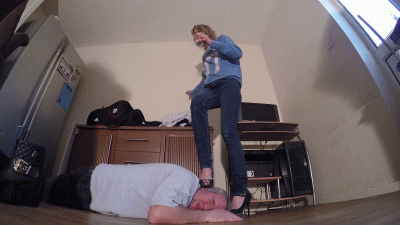 Morning Coffee Trampling In Mary Jane Platform Sandals With Chrome Soles & Heels Floor Cam