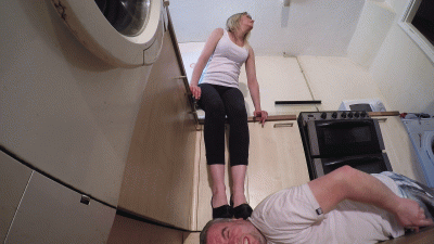 Trampled By Chelsea In Her Black Suede Platform Heels Floor Cam