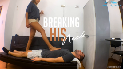 Enola- Breaking Your Neck- Face And Neck Trampling, Full Weight Throat Standing And Many Times Until Make Him Rest (Fullhd)