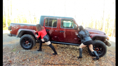 Milf's Struggle In Leather And Boots