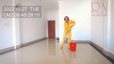 Naked Maid Cleans Office Space. Maid Without Panties. Hall Cam 3