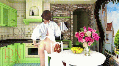 Cheerful Maid Without Panties Eats A Lot Of Bananas In The Dining Room. ASMR 4