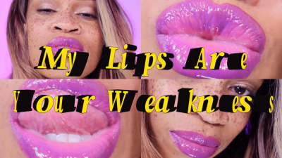 My Lips Are Your Weakness- Ebony Femdom Goddess Rosie Reed Lipstick Fetish Worship Tease Mind Fuck