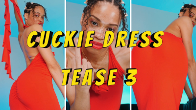 Cuckie Dress Tease 3- Ebony Femdom Goddess Rosie Reed Cuckold POV Humiliation Tease And Denial