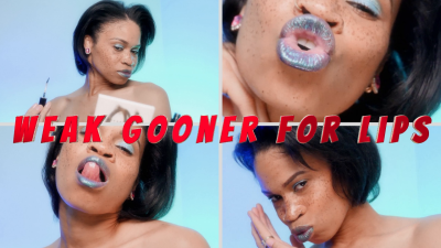 Weak Gooner For Lips- Ebony Femdom Goddess Rosie Reed Lipstick Mesmerize For Submissive Lip Gooners- 1080P HD