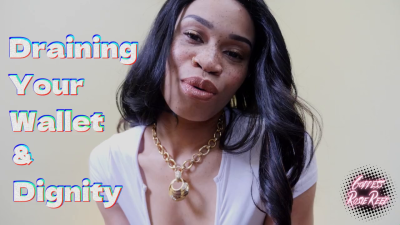 Draining Your Wallet & Dignity- Ebony Financial Dominatrix Goddess Rosie Reed Humiliates Findom Losers & Teases For Wallet Drains