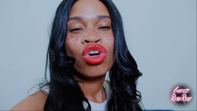 Kissing Humiliation #15- Ebony Femdom Goddess Rosie Reed Humiliates Lipstick Losers With Red Shiny Glossy Lips