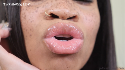 Dick Melting Lips- Ebony Domme Goddess Rosie Reed Lipstick Fetish Addiction Worship
