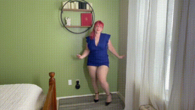 BBW Striptease Dancing To Candyman Jiggling Her Fat And Showing Off Her Big Thighs