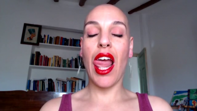 Lip Stretch And Spitting