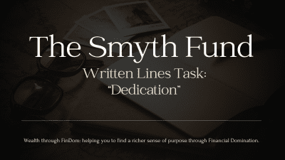 Written Lines Task: "Dedication"