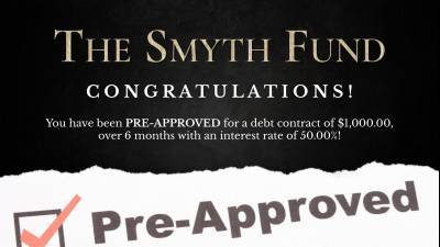 Pre-Approved Debt Contract $1000 Over 6 Monthss. 50% Interest