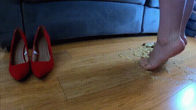 Goddess Julia's Banana Foot Trample