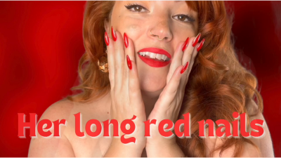 Her Long Red Nails