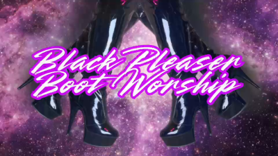Black Pleaser Boot Worship