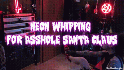 Mistress Nyx Neon Whipping For Asshole Santa Claus