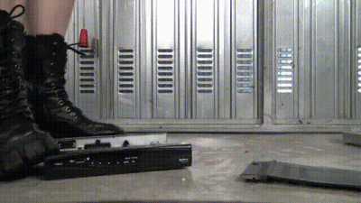 Heavy Boots Squeeze Electronic Devices