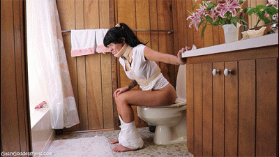 Incontinence Underwear Filling Embarrassment With Wet Farts & Neck Brace