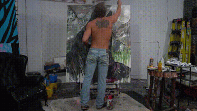 Horse Painting Horse Cock Upclose Cum Explosion