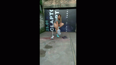 Wedgie On Skateboard