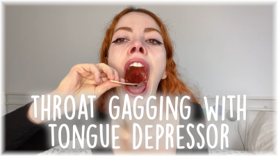 Throat Gagging With Tongue Depressor 4K