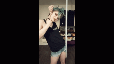 Goth Bitch Shaves Their Head