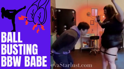 Ball Busting BBW Babe In Heels