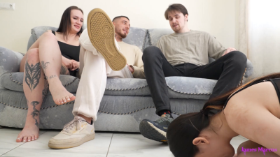 Kevin, Sam And Sandra Show Us How Good You Are At Sucking And Worshiping Feet!